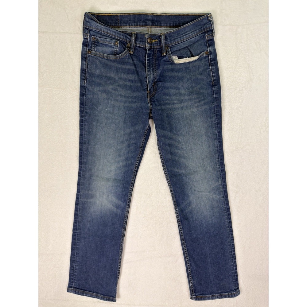 Levis 514 Jeans Mens 32x30 Blue Straight Athletic Medium Wash Denim Low Rise